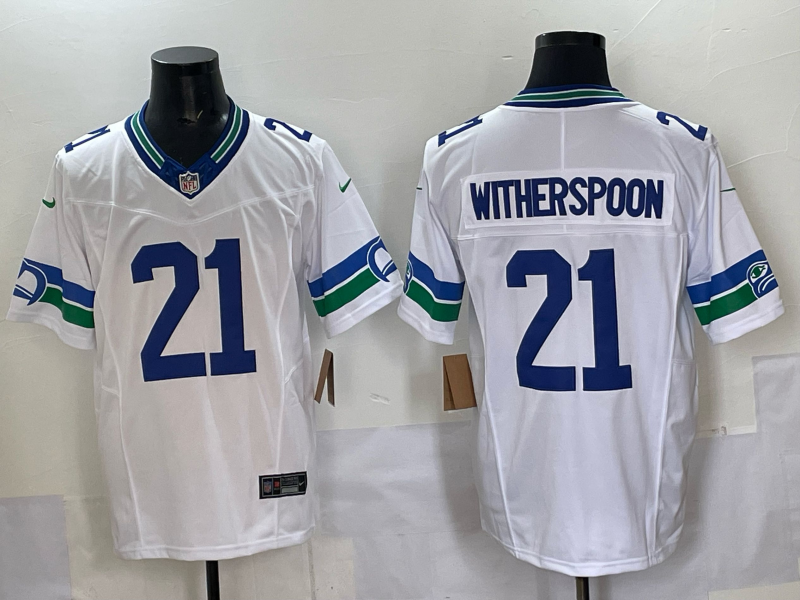 Men Seattle Seahawks #21 Witherspoon white 2025 Nike NFL jersey 02